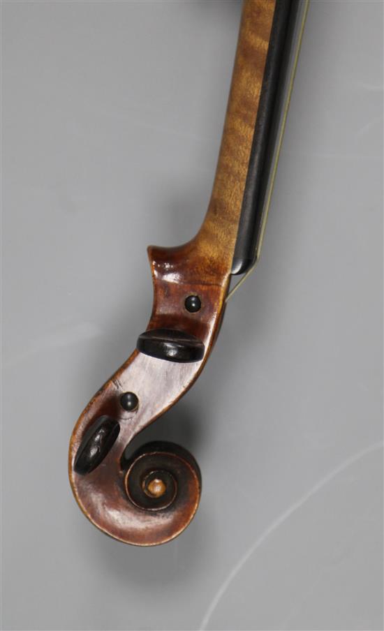 A late 18th century violin by Ludwig Bausch, c.1780 overall length 23in. back 14.5in.